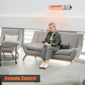 1500W Infrared Patio Heater with Remote Control and 24H Timer