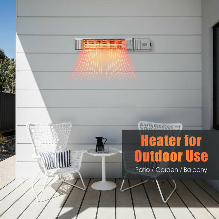 1500W Infrared Patio Heater with Remote Control and 24H Timer