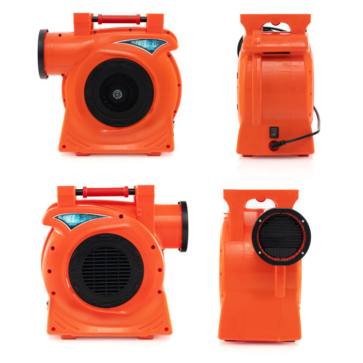 1500W 2 HP Commercial Air Blower UL-listed Inflatable Bounce House Blower with Convenient Handle