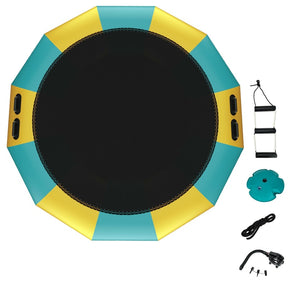 15 FT Inflatable Water Trampoline Recreational Water Bouncer