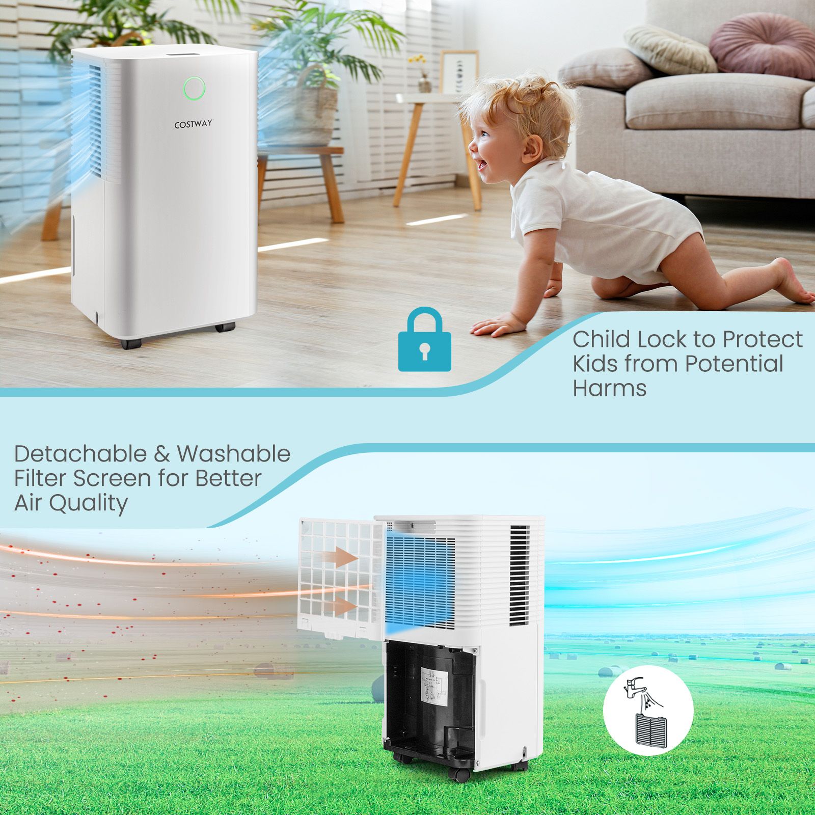 15L Dehumidifier with 3 Modes and Auto Defrost
