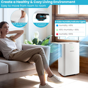 15L Dehumidifier with 3 Modes and Auto Defrost