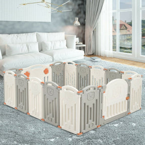 16-Panel Foldable Baby Playpen Kids Safety Activity Center