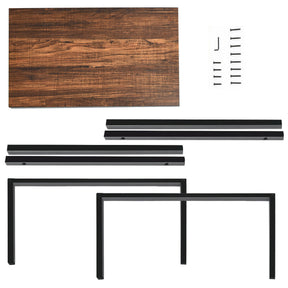 Industrial Styled C Shaped Side, End Table