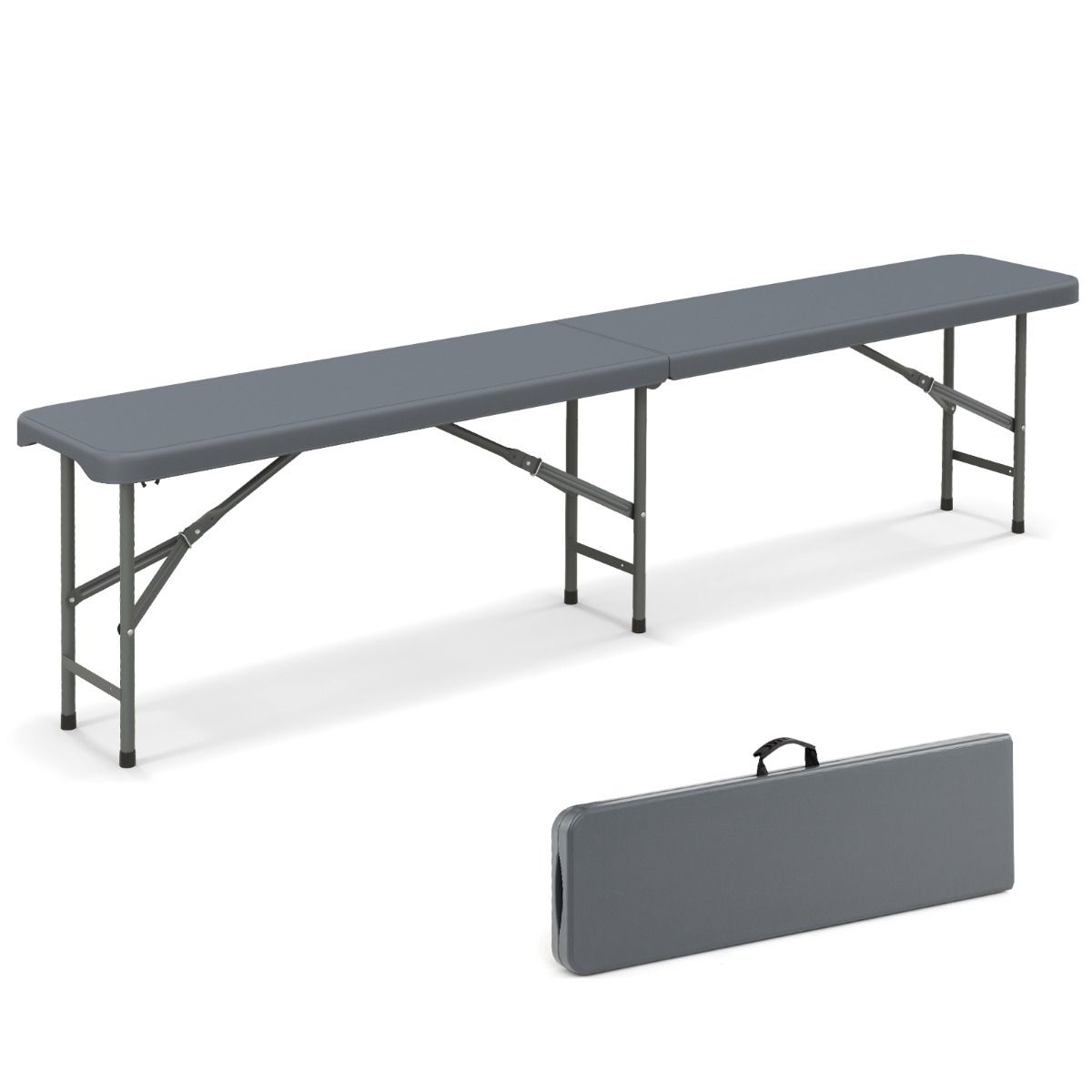 180cm Outdoor Plastic Folding Bench with Handle and Lock