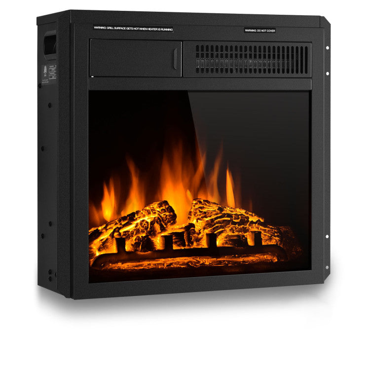 18 Inch Electric Fireplace Heating with 7 Level Flames and Remote Control