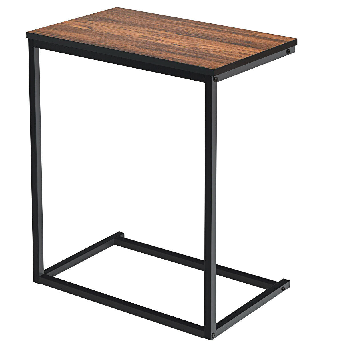 Industrial Styled C Shaped Side, End Table