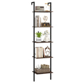 5 Tier Ladder Shelf Wall Mount Bookshelf