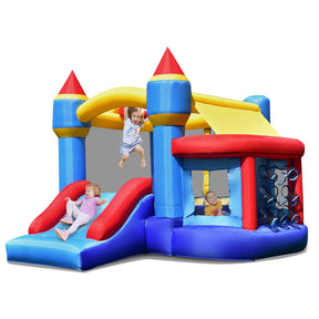 Multifunctional Inflatable Bounce House, Kids Jumper Bouncer for Backyard, Indoor & Outdoor Use