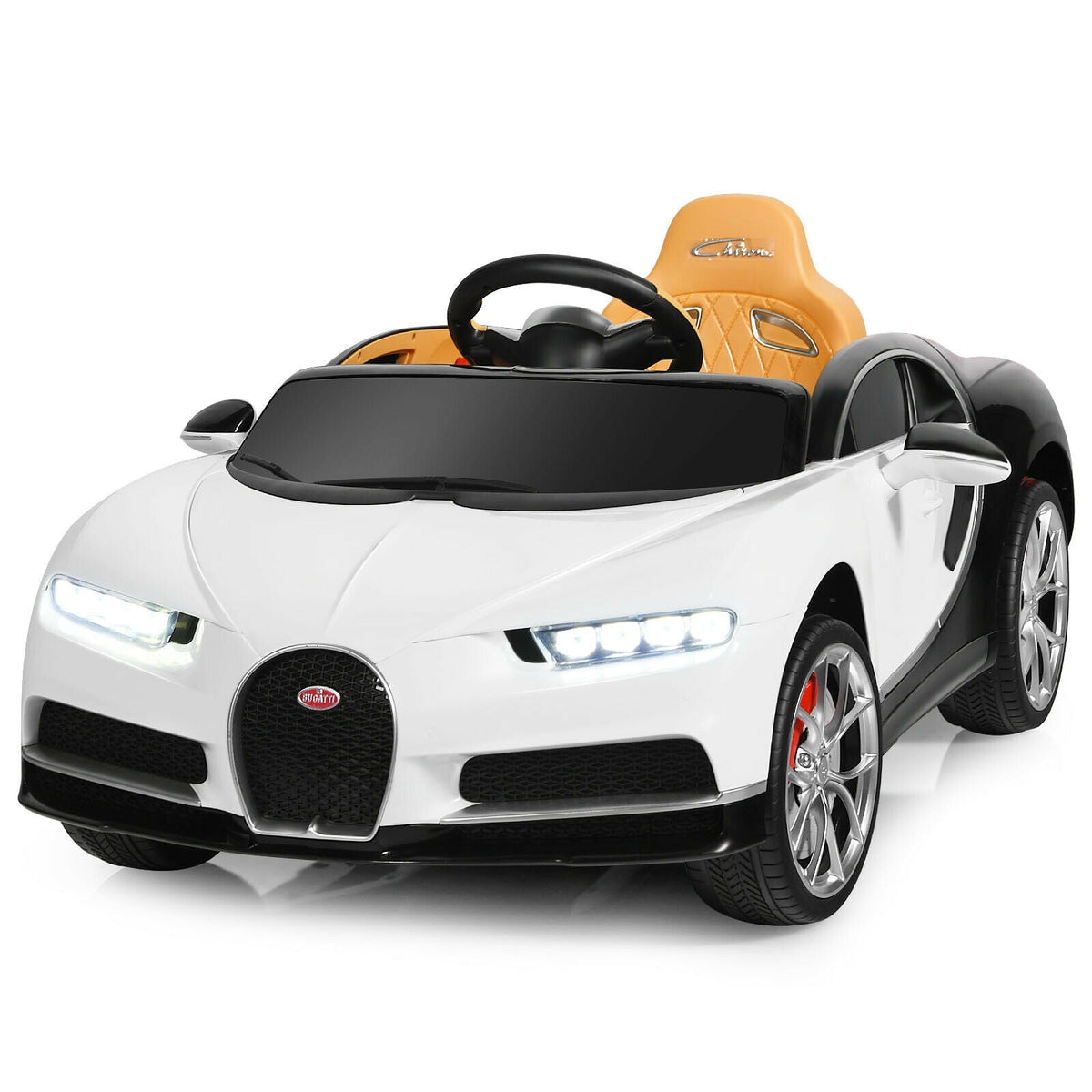 12V Licensed Bugatti Chiron Kids Ride on Car with Storage Box and MP3