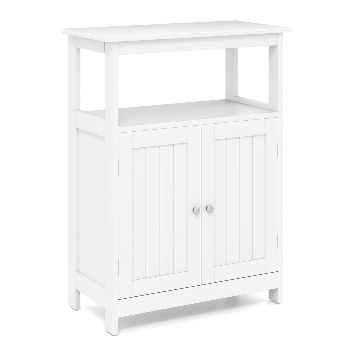 Bathroom Storage Cabinet Floor Storage Organizer w/ 2 Doors Modern Storage Unit
