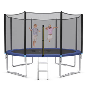 8/10/12/14/15/16 Feet Outdoor Trampoline Bounce Combo with Safety Closure Net Ladder
