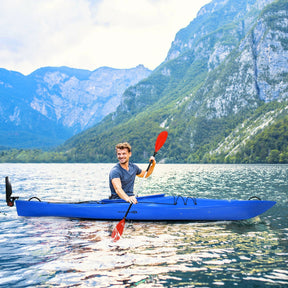 Single Sit-in Kayak Fishing Kayak Boat With Paddle and Detachable Rudder