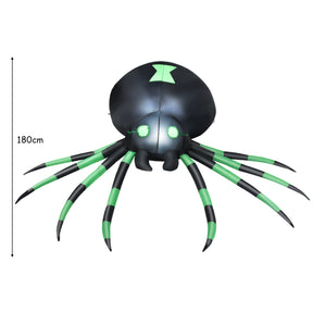 1.8M Halloween Inflatable Spider with LED Lights