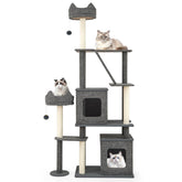 1.8 M Cat Tree, Multi-Level Large Cat Tower w/ Scratching Posts & Board & Ladder