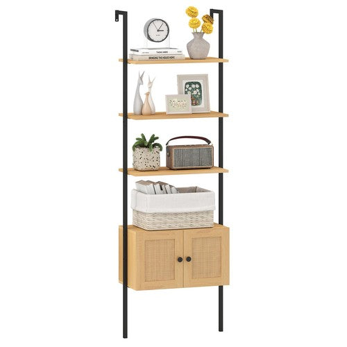 184cm Tall Wall-Mounted Bookshelf