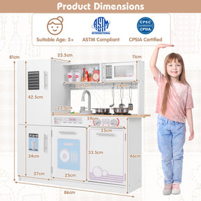 HONEY JOY Kids Kitchen Playset Children Pretend Kitchen Toy Set w/Blackboard