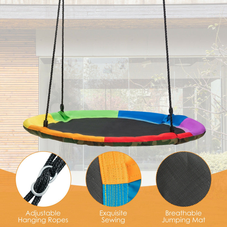 2-Pack Saucer Tree Swing Seat Replacement with Adjustable Ropes (without Stand)