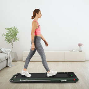 2-in-1 Folding Treadmill Electric Under Desk Treadmill Installation-Free with LED Display