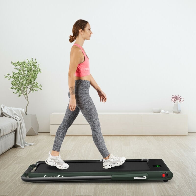 2-in-1 Folding Treadmill Electric Under Desk Treadmill Installation-Free with LED Display