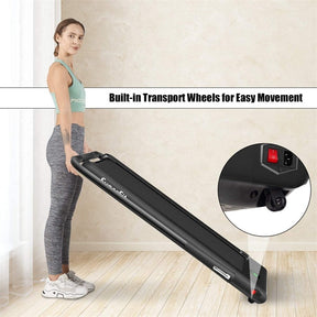 2-in-1 Folding Treadmill Electric Under Desk Treadmill Installation-Free with LED Display