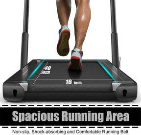 2-in-1 Folding Treadmill Electric Under Desk Treadmill Installation-Free with LED Display