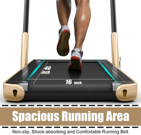2-in-1 Folding Treadmill Electric Under Desk Treadmill Installation-Free with LED Display