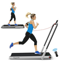 2-in-1 Folding Treadmill Electric Under Desk Treadmill Installation-Free with LED Display