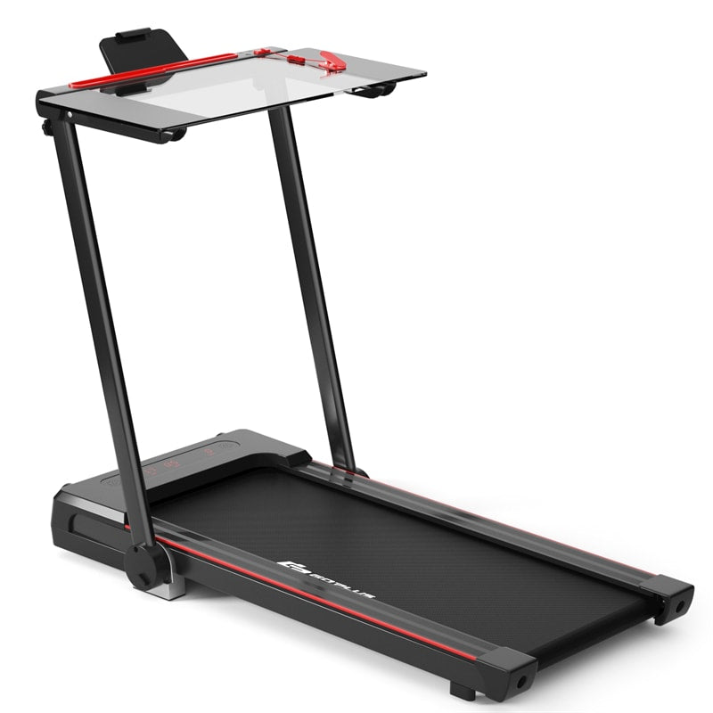 2.25HP 3-in-1 Folding Treadmill with LCD Display Large Desk Bluetooth Speakers