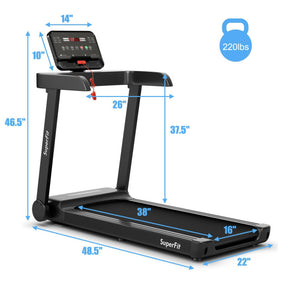 2.25 HP Electric Treadmill Running Machine with Smart App Control and LED Display