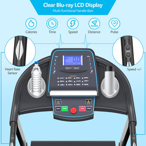 2.25 HP Folding Electric Motorized Power Treadmill with Backlit LCD Display