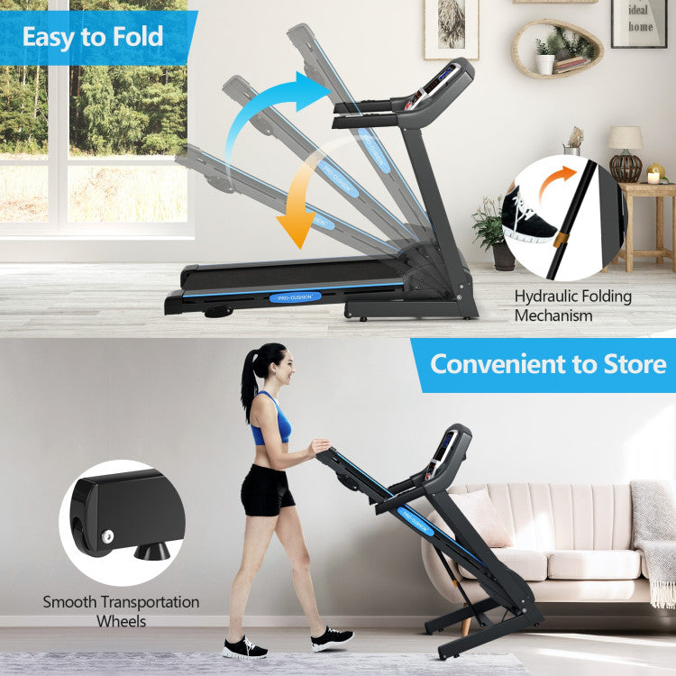 2.25 HP Folding Electric Motorized Power Treadmill with LCD Display