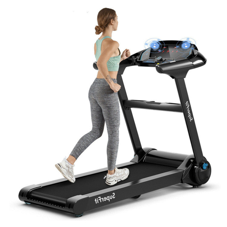 2.25HP Folding Treadmill with Bluetooth Speaker and LED Display