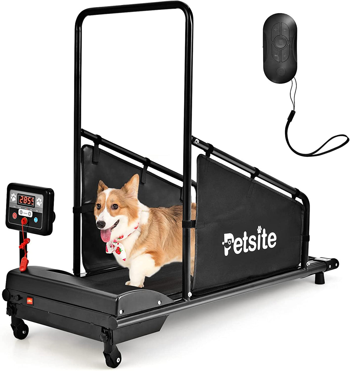 Pet Dog Treadmill Running Machine with Remote Control and LCD Display for Small/Medium-Sized Dogs