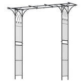 207 cm Flat Top Garden Arch with Trellises for Climbing Plants Outdoor Decor
