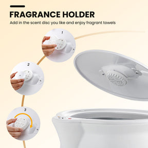 20L Portable Bucket Style Towel Warmer Luxury Towel Heater with Fragrance Holder and Auto Shut Off for Bathroom