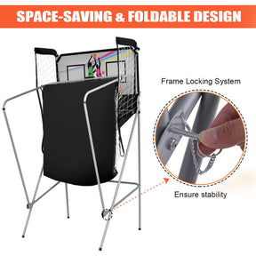 8-in-1 Electronic Basketball Hoop Arcade Game for Indoor