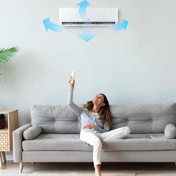 27000 BTU 2 Zone Mini Split Air Conditioner 22 SEER2 Wifi Enabled Wall Mount Ductless Inverter AC Unit with 24h Timer and Remote Control