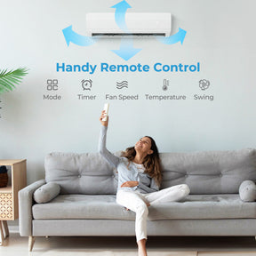 27000 BTU 3 Zone Mini Split Air Conditioner 19 SEER2 Wifi Enabled Ductless Wall Mounted Inverter AC Unit with 24h Timer and Heat Pump