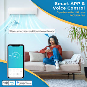 27000 BTU 3 Zone Mini Split Air Conditioner 19 SEER2 Wifi Enabled Ductless Wall Mounted Inverter AC Unit with 24h Timer and Heat Pump