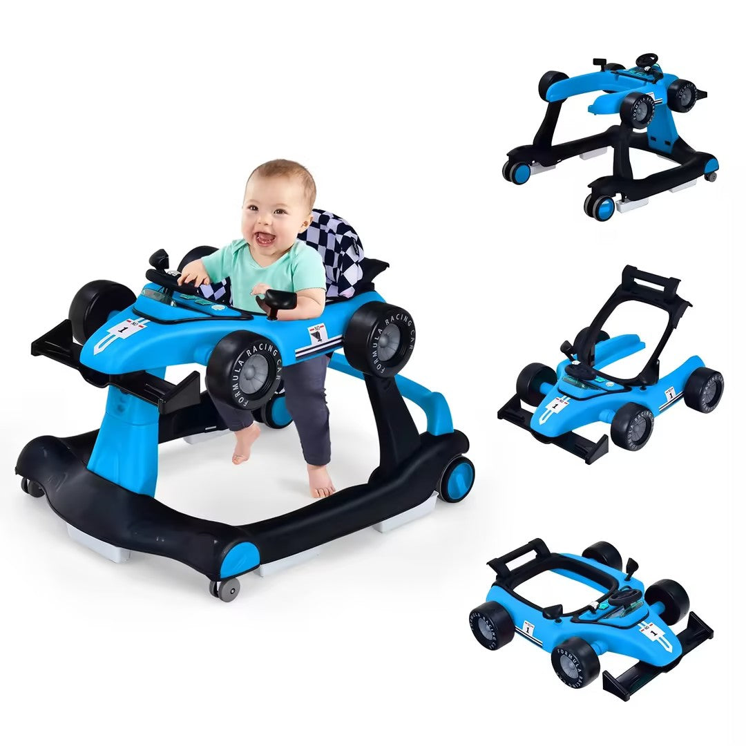 Hikidspace 4-in-1 Baby Walker, Foldable Activity Car Baby Walker