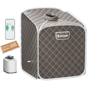 2L Portable and Adjustable Steam Sauna Spa Tent with Folding Chair