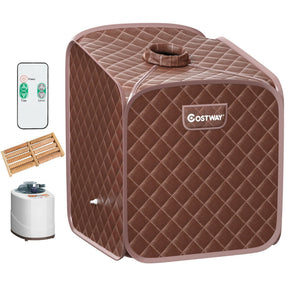 2L Portable and Adjustable Steam Sauna Spa Tent with Folding Chair