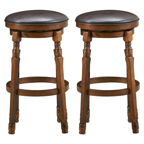 2 Pieces 29 Inch Counter Height Dining Bar Stool 360° Swivel Seat with Padded Cushion