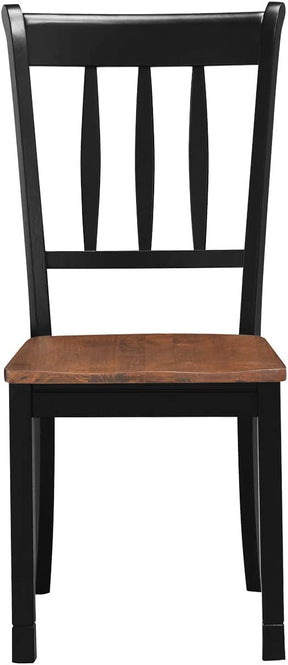 2 Pieces Solid Wood Whitesburg Dining Chairs with Spindle Back and Wood Seating