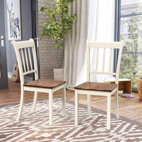 2 Pieces Solid Wood Whitesburg Dining Chairs with Spindle Back and Wood Seating
