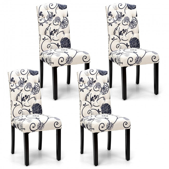 Set of 2 Tufted Upholstered Dining Chairs