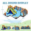 Giant Soccer-Themed Inflatable Water Slide with Splash Pool