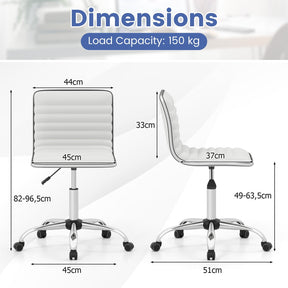 Task Chair Adjustable Office Chair w/ Swivel Seat Upholstered Computer Desk