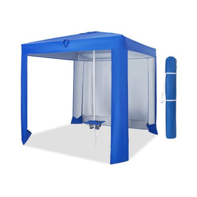 Easy Setup 2 x 2M Beach Tent with Folding Table and UPF 50+ Protection